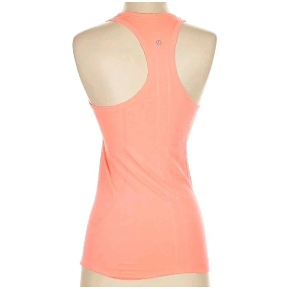 Lululemon Womens 6 Swiftly‎ Tech Racerback Tank Top Running Gym Yoga Orange